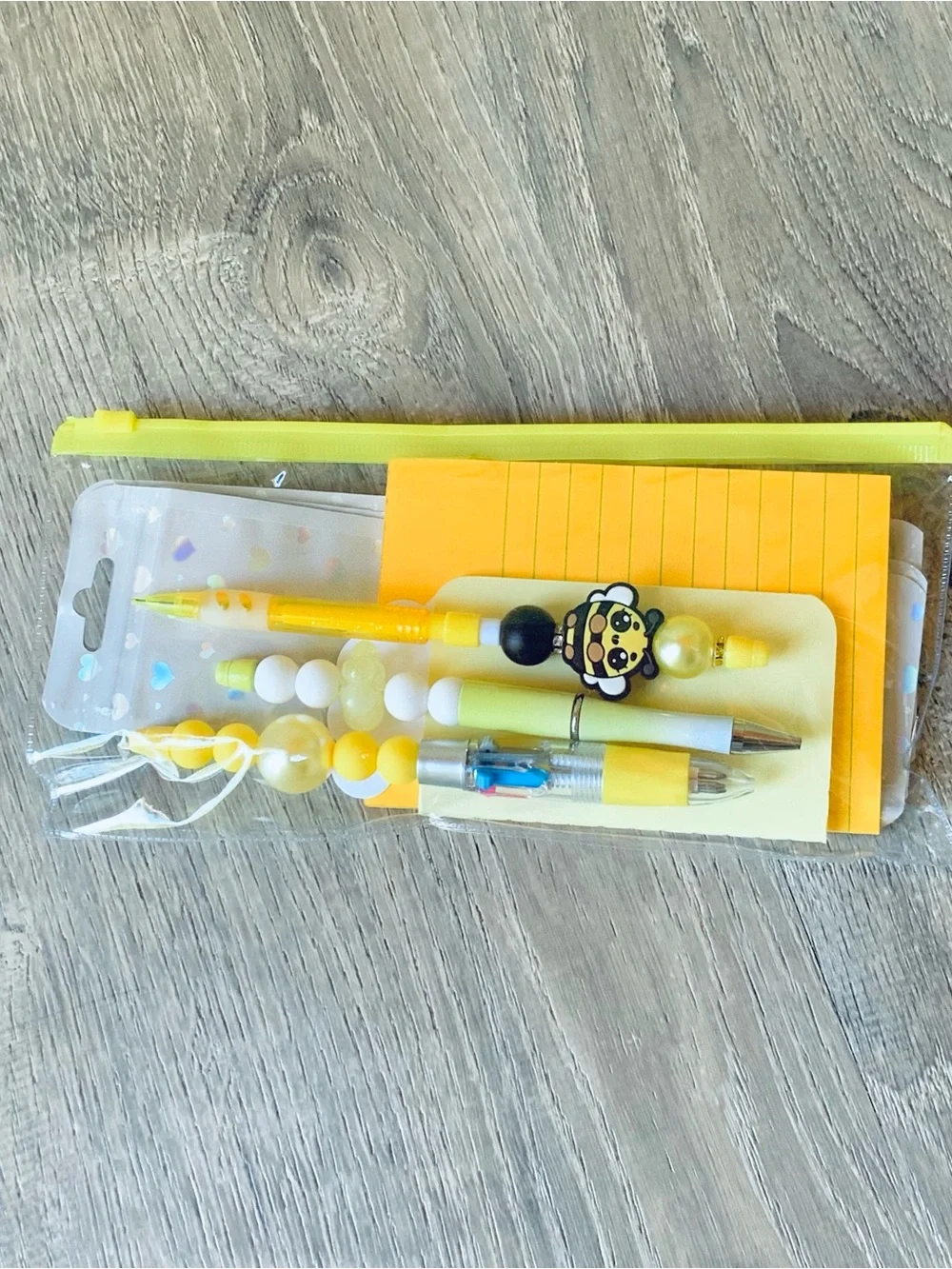 Homemade Crafted clear zip